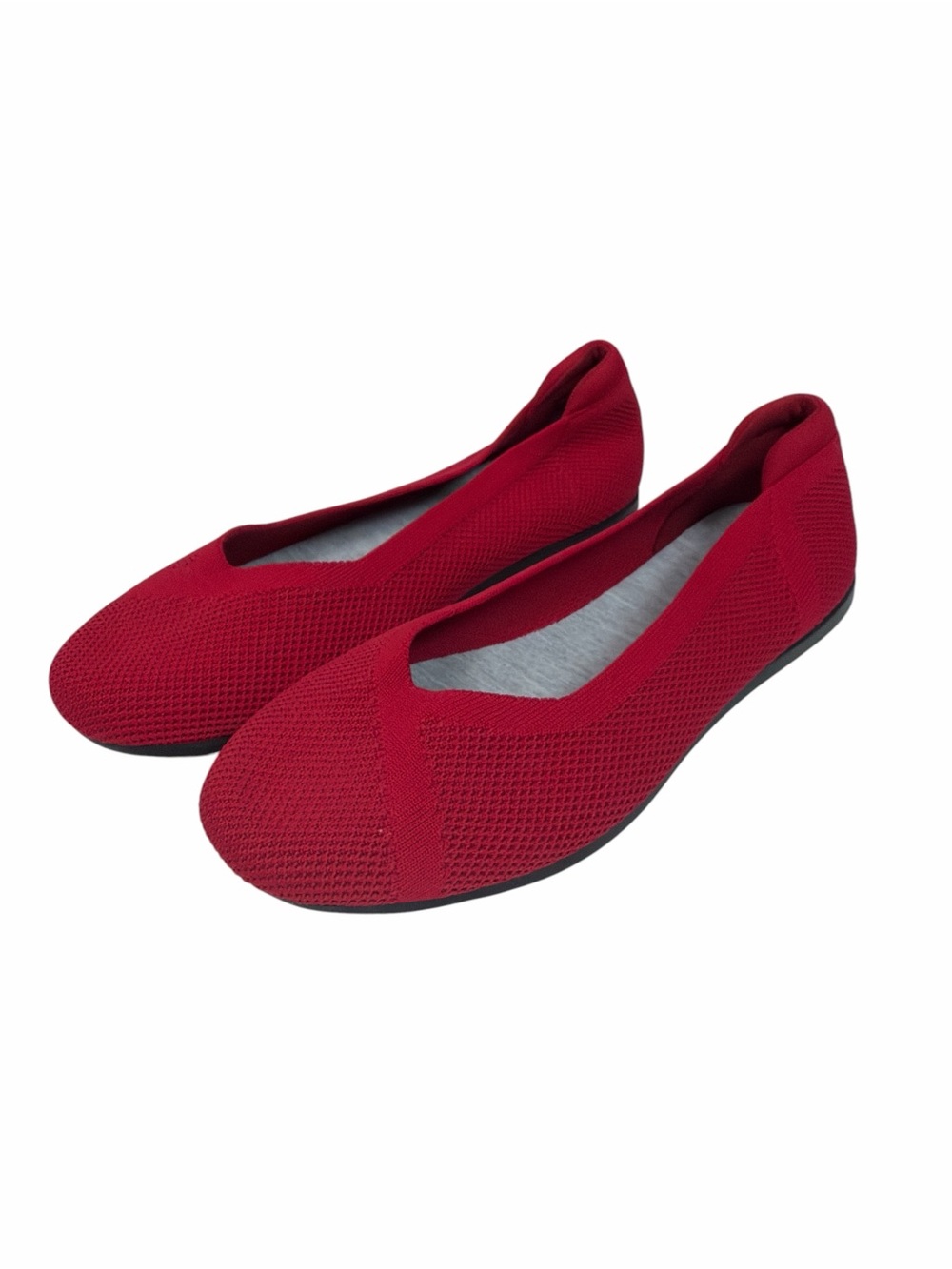 Clarks Cloudsteppers Carly Wish Red Knit Ballet Flats Women’s Size 8.5